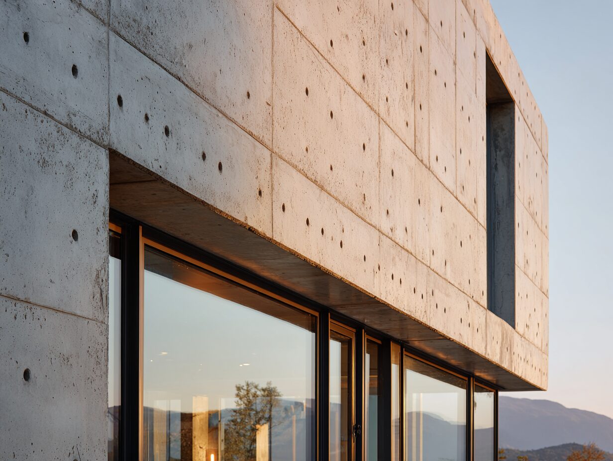 Architektur-Sichtbeton-Fassade